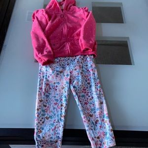 Carters hooded sweatshirt and matching pant set
